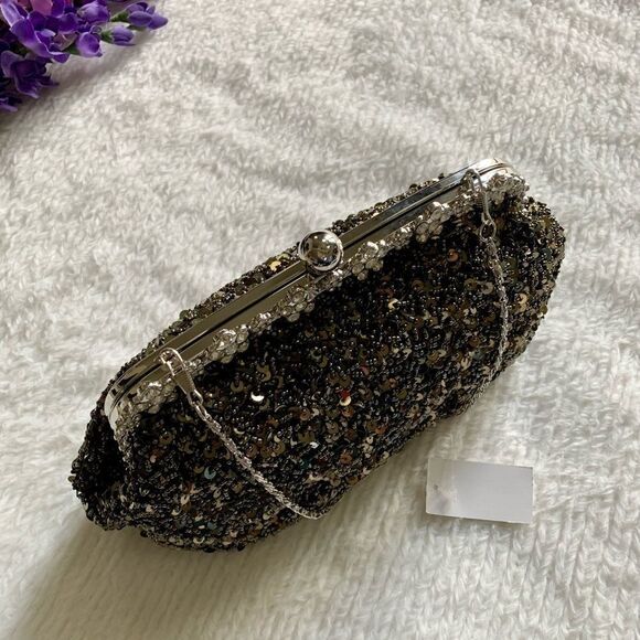 New Gorgeous Vintage Evening Bag With Sequins & Beads - Picture 6 of 11